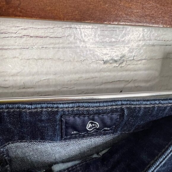 AG Adriano Goldschmied The Farrah High-rise Skinny Ankle Raw Hem Blue Jeans, 27 - Picture 5 of 9